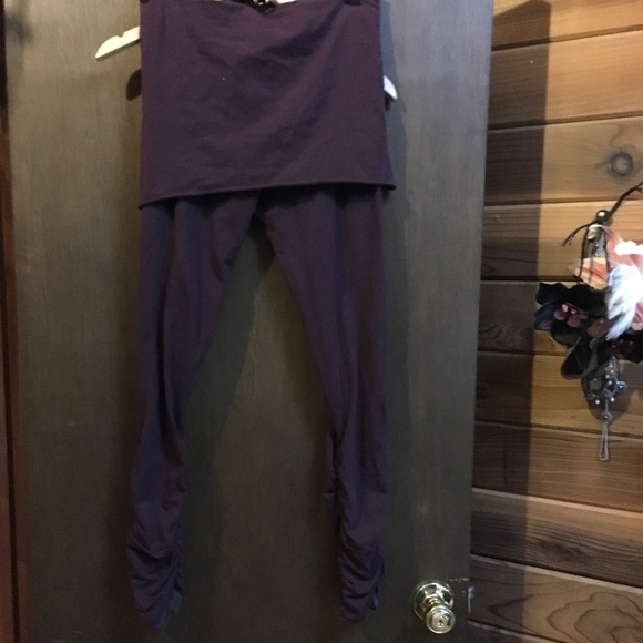 Caraucci skirted ruched leggings M/L roll up ankle - Picture 5 of 6